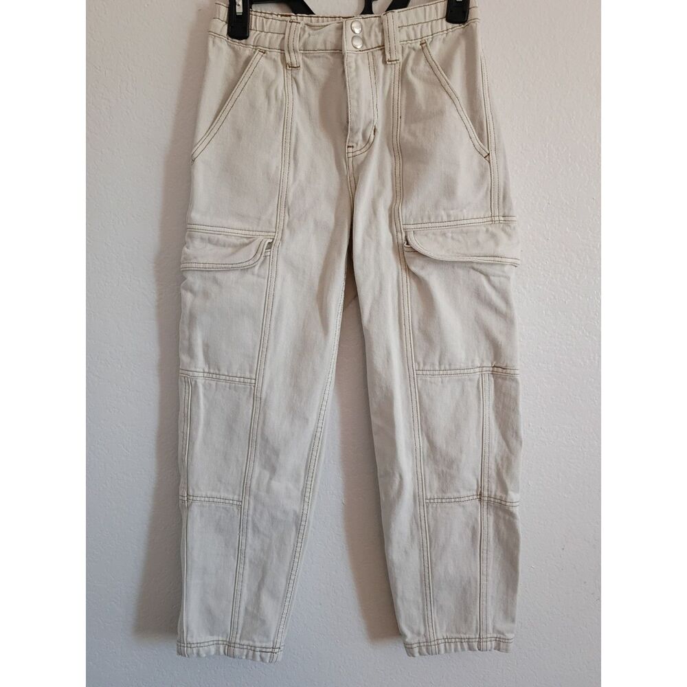 PacSun Off White Cargo Utility Pants Gorpcore Streetwear Size XS